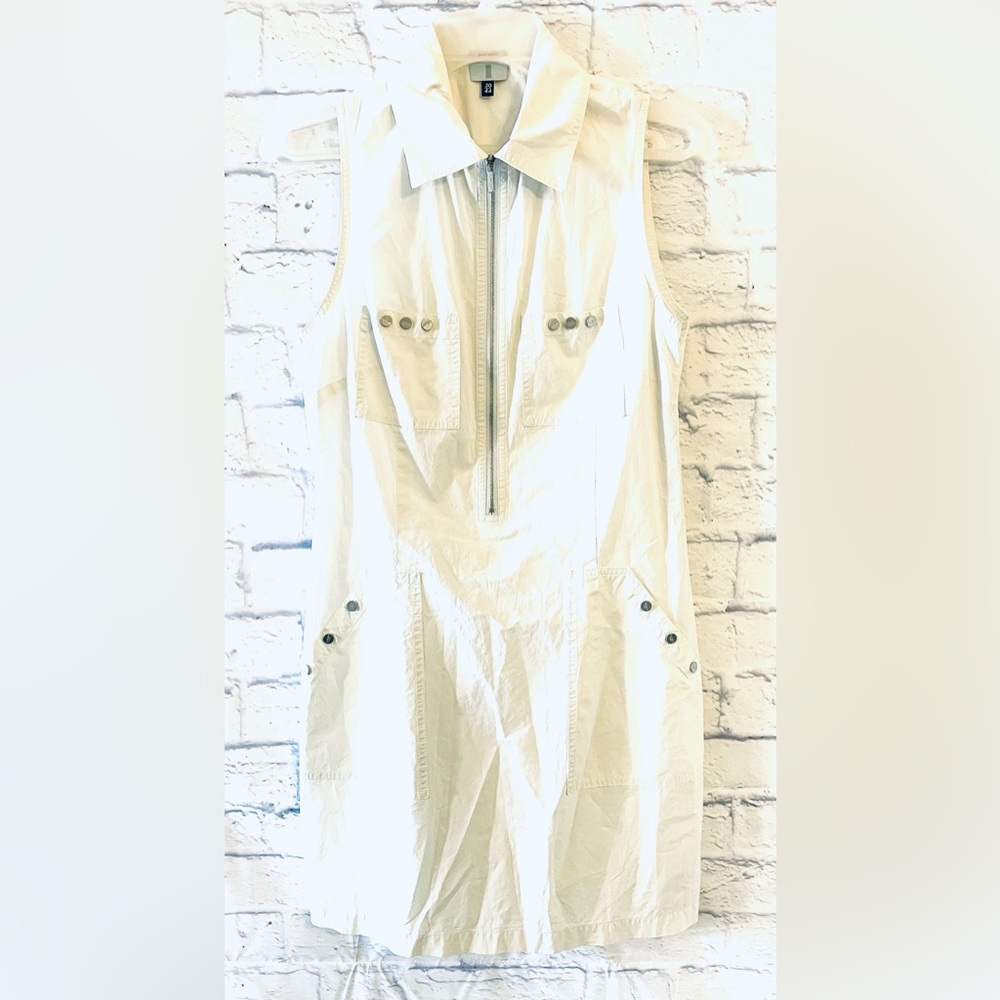 AGHT exte Off White Dress Made In Italy Size 30/44 Tennis Golf  100% Cotton
